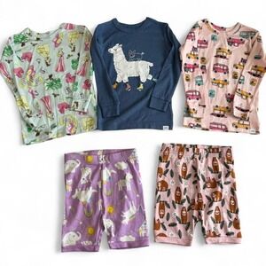 Girls 3T Clothing Lot – 5 Pieces (3 Long Sleeves + 2 Biker Shorts)‎ NWOT